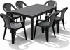 Garten Sitzgarnitur Gartenmöbel Outdoormöbel 7tlg Anthrazit Holzoptik Produktbild-Vorschau
