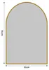 INONEFT Boogvormige wandspiegel, moderne spiegel, 91x61 cm, Productafbeelding-voorbeeld 2
