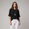 Damen Bluse, Kurzarmbluse mit Kette, leichte Viskose Produktbild-Vorschau 1