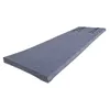 A long, narrow mattress with a gray cover lies on a white background. Produktbild-Vorschau