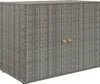 vidaXL Szafka ogrodowa szara 100x55,5x80 cm z polirattanu Podgląd zdjęcia produktu 4