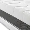 A close-up, angled view of a mattress, showing the quilted top surface and a textured side panel. Produktbild-Vorschau