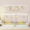 90 x 200 Einzelbetten,Kinderbett(Weiss) flache Betten, Produktbild-Vorschau 3