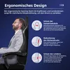 Chaise de gaming Adormii, chaise de bureau ergonomique, Voir les images du produit 2