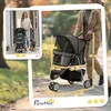 Wózek dla psa PawHut składany dla psów i kotów do 10 kg Podgląd zdjęcia produktu 3