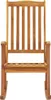 A front view of a wooden rocking chair on a white background. Voir les images du produit