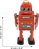 Blechspielzeug Mini Roboter rot Miniatur Figur Blechroboter Produktbild-Vorschau 5