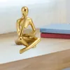 Denker Lesen Statue Harz sitzende Figur abstrakte Kunst Produktbild-Vorschau 6