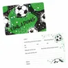10 coole Einladungskarten Fussball grün schwarz inkl. 10 Produktbild-Vorschau 1