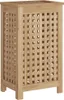 A wooden laundry hamper with a slatted design. Anteprima dell’immagine prodotto