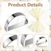 Serviettenringe Gold 12 Stück Metall Serviettenring Set Produktbild-Vorschau 3