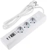 Steckdosenleiste mit Ladebuchsen für USB, 3-fach, weiß, Produktbild-Vorschau 1