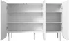 Komoda – 120 x 35 x 80 cm, biała – drzwi z falistym wzorem Podgląd zdjęcia produktu 14