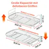 Two wire baskets are shown with dimensions and descriptive text in German. Produktbild-Vorschau