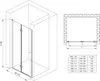 Technical drawing and size chart for a shower door. Produktbild-Vorschau
