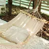 Robuste Gartenhängematte, beige Boho-Hängematte mit Produktbild-Vorschau 5