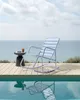 BELIANI Schaukelstuhl für den Garten Hellblau Aluminium Produktbild-Vorschau 2