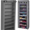 Textiler Schuhschrank 9 Ebenen 160x60x30 Grau Mit Produktbild-Vorschau 1