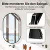 UnboxG Schwarzer Ovalspiegel 75x50cm, Elliptischer Produktbild-Vorschau 11