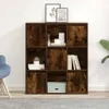 vidaXL Regál na knihy smoke oak 89x24x101,5 cm materiál na Náhľad obrázku produktu 3