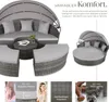 Ratanový nábytek Sonneninsel Santorin - grau Náhled obrázku produktu 3