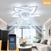 65 cm Deckenventilator mit Licht, Blüten-Design – Produktbild-Vorschau 1