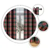 Collage of plaid curtains in red and green, showing different angles and details. Voir les images du produit