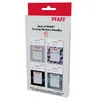 A retail package for Pfaff sewing machine needles, displaying four smaller packages of needles within. Náhľad obrázku produktu