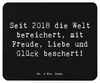 Mr. & Mrs. Panda Mauspad Spruch 2018 Geburtstag - Schwarz - Produktbild-Vorschau 1