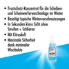 A bottle of SONAX AntiFrost+KlarSicht concentrate with marketing text and a sunburst effect. Produktbild-Vorschau