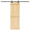 vidaXL Posuvné dveře NARVIK Přírodní a černé 70 x 210 cm Náhled obrázku produktu 4