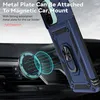 A blue phone case with a ring holder is shown attached to a car mount inside a car. Produktbild-Vorschau