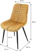 ML-Design sada 2 jídelních židlí, hořčicově žlutá, sametový Náhled obrázku produktu 6