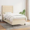 Boxspringbett mit Matratze Creme 90x190 cm Stoff Produktbild-Vorschau 2