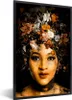 MuchoWow® MuchoWow® Gerahmtes Poster Frauen - Blumen - Gold Produktbild-Vorschau 1