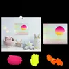 A collage of a child's room setup with artwork and paint swatches. Náhľad obrázku produktu