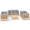 vidaXL 7-tlg. Garten-Lounge-Set mit Grauen Kissen Kiefer Produktbild-Vorschau 1