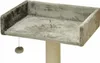 A close-up view of a rectangular cat bed with a plush cushion and a sisal-wrapped post. Produktbild-Vorschau