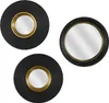 HowHomely | Wandspiegeln -  Schwarz-gold - Set mit 3 Stück Produktbild-Vorschau 1