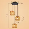ZMH Lampe à suspendre Boho Lampe à suspendre en rotin Voir les images du produit 4
