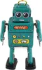 Blechspielzeug Mini Roboter türkis Miniatur Figur Produktbild-Vorschau 1