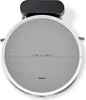 A top-down view of a robot vacuum cleaner on a white background. Produktbild-Vorschau