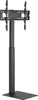 A black TV floor stand with a mount for a television. Náhľad obrázku produktu