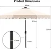 Product dimensions diagram for a patio umbrella. Produktbild-Vorschau