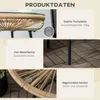 Outsunny Ratten Beistelltisch, Runder Bistrotisch Produktbild-Vorschau 6