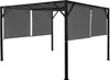 A gray pergola with a retractable roof, shown from a front-side angle against a white background. Podgląd zdjęcia produktu