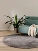 benuta Teppich Wohnzimmer Furry Grau ø 200 cm rund Produktbild-Vorschau 2