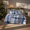 Estella Kuschel Flanell Bettwäsche 135x200 Ambros navy Karo Produktbild-Vorschau 1