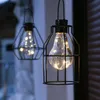 LED Solar Hängeleuchte eckig - Laterne - 3 warmweiße LED - Produktbild-Vorschau 5