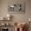 Italienischer Leinwand Leinwandbild - Banksy: Washing Zebra Produktbild-Vorschau 3